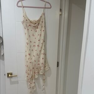 Jessica Simpson Cherry Cream and Red Asymmetrical Dress Medium